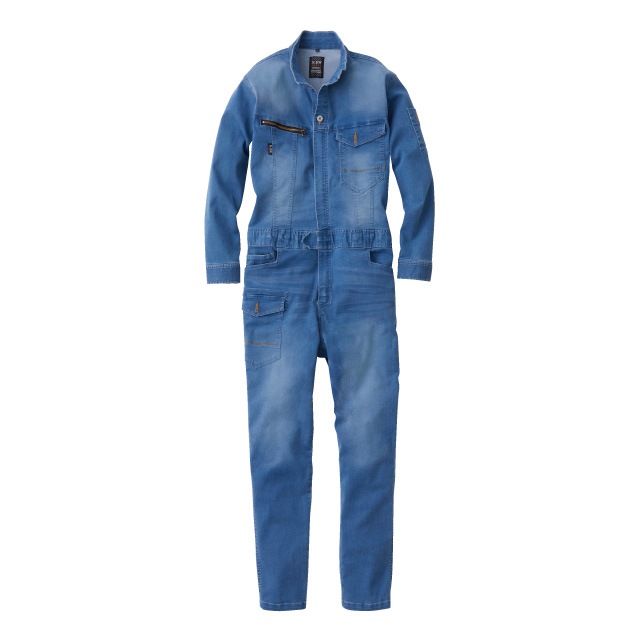 桑和 SOWA 2082-20 長袖つなぎ デニムつなぎ 9.5オンス ストレッチ 野