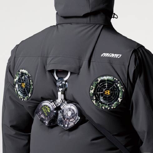 ラスト１枚　バートル　空調服　AC2031 ネイビー　M 春夏用]バートル AC2031 エアークラフト ハイバックファン長袖
