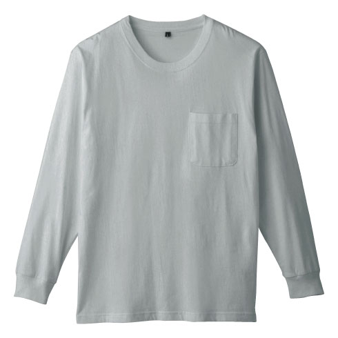 桑和 SOWA 6645-52 長袖Tシャツ 綿100％ ストレッチ 胸ポケット付き 消
