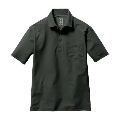 【グレー（07）】ペナント柄PT半袖ポロ ポロシャツ風配色半袖Tシャツ 2025春夏 ｜子供服&ベビー服