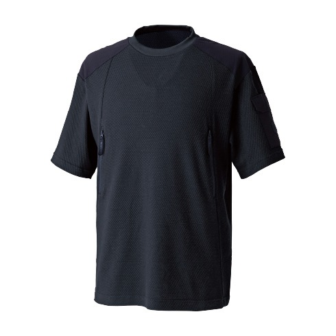 ◉Th1022 未使用保管品 SMFK ショートスリーブ Tシャツ S TSデザイン 5545 スラントジップショートスリーブTシャツ オール