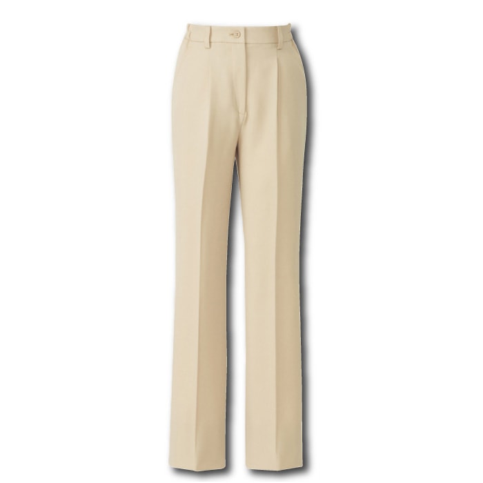 [pep] AZ-7644 レディースシャーリングパンツ(1タック)