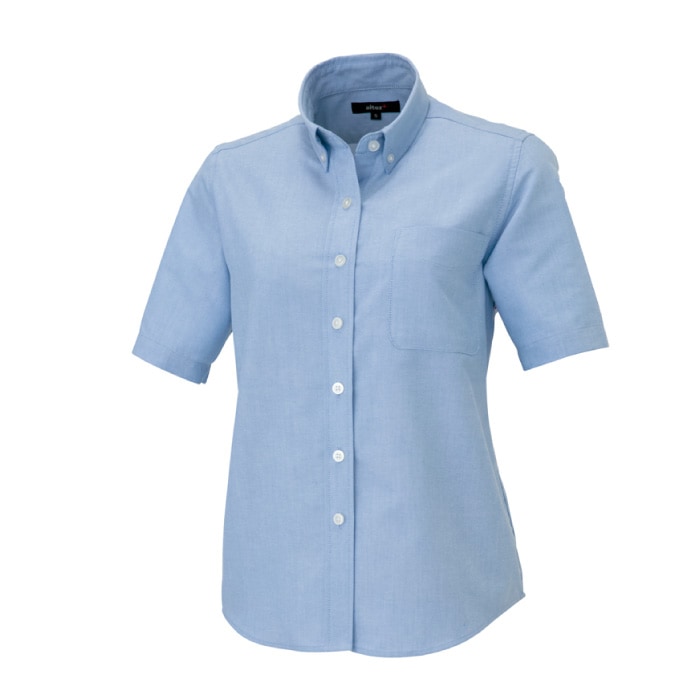 [pep] AZ-7873 レディース半袖オックスボタンダウンシャツ