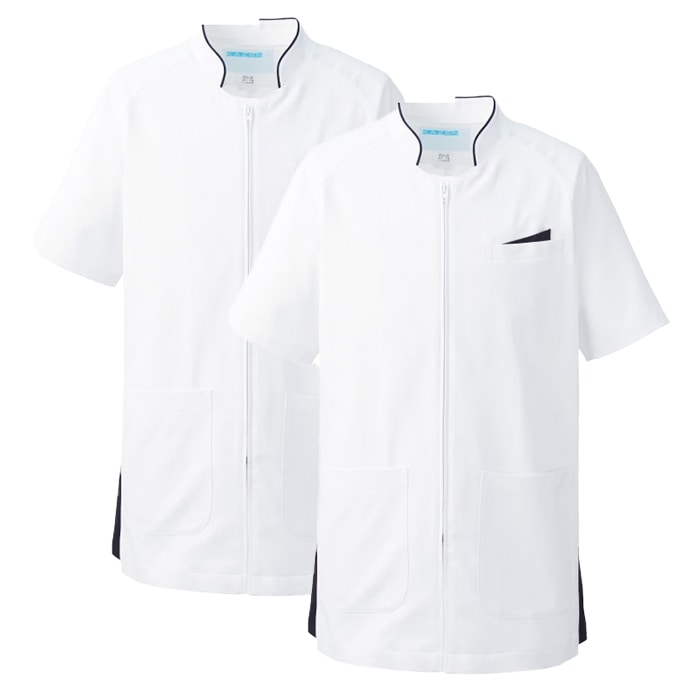 [KAZEN] 053 メンズジャケット半袖 2枚セット