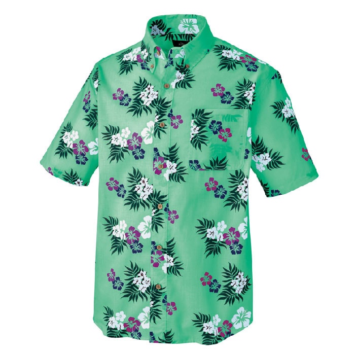 [pep] AZ-56110 ボタンダウン アロハシャツ（カジーマ柄）