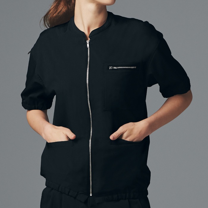 [ユナイト] DOM0024 ファスナースクラブ半袖（兼用）|男女兼用|スクラブ