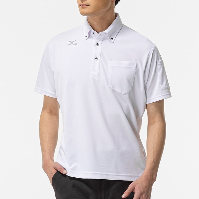 [ミズノ] C2JA8180 ワークボタンダウンポロシャツ〈半袖〉