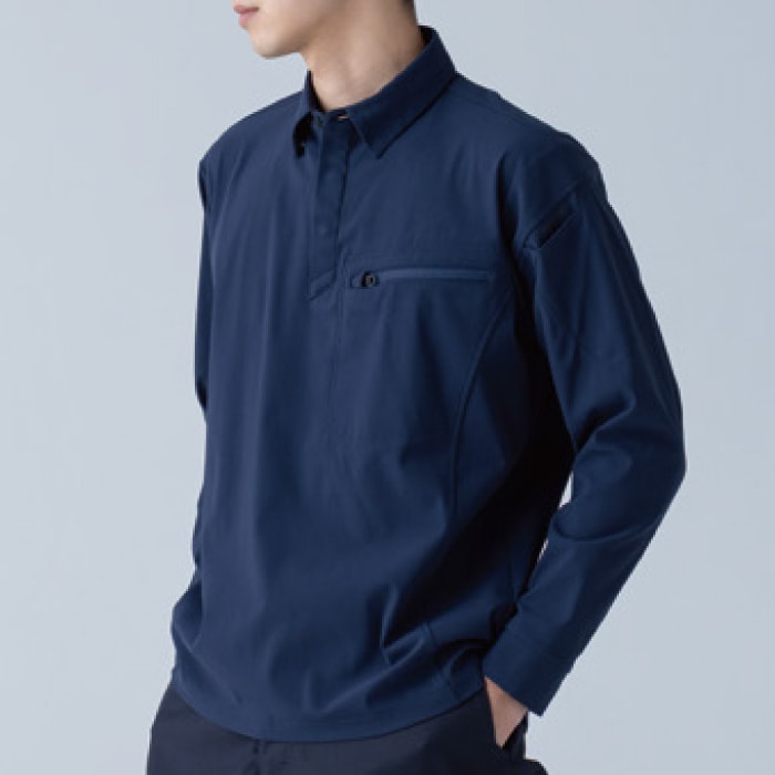 [TS Design] 84651 ES DEOトリコットロングスリーブポロシャツ