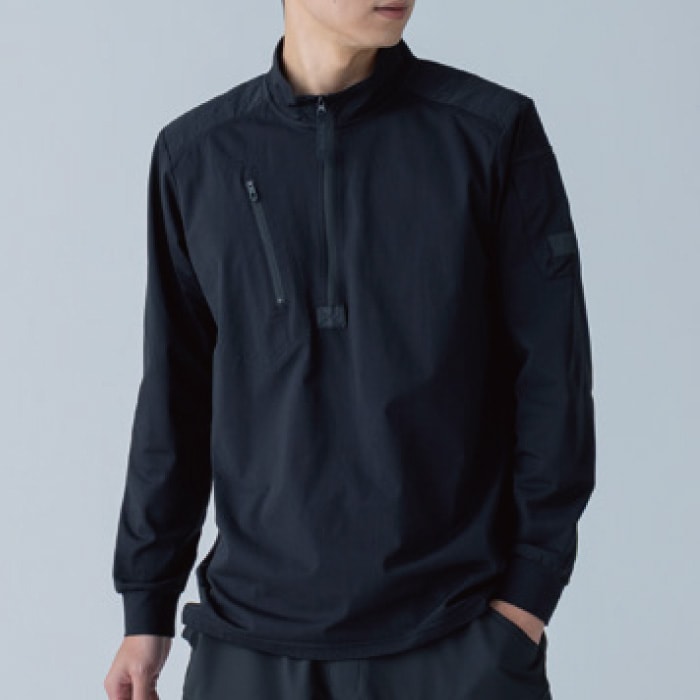 [TS Design] 85605 TS DEO ドッツロングスリーブハーフジップ