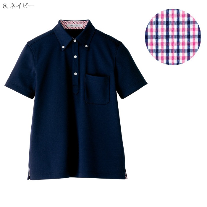 [FACE MIX] FB4017L 吸水速乾レディースポロシャツ（チェック）