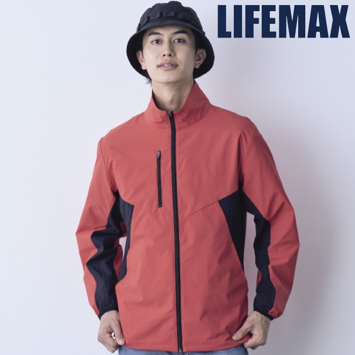 [LIFEMAX] MJ0084 リサイクルストレッチワークブルゾン（ポリジン加工）