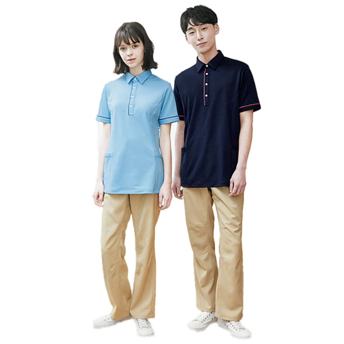 [KARSEE] HSP004 半袖ロングポロシャツ