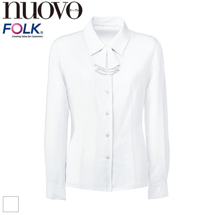 [nuovo] FB7546 リボン付きブラウス(長袖)
