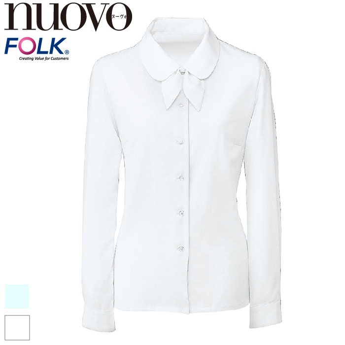 [nuovo] FB7547 リボン２つ付きブラウス(長袖)