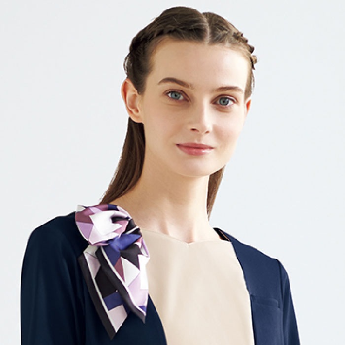 [nuovo] OR71 クリップ付きリボンスカーフ