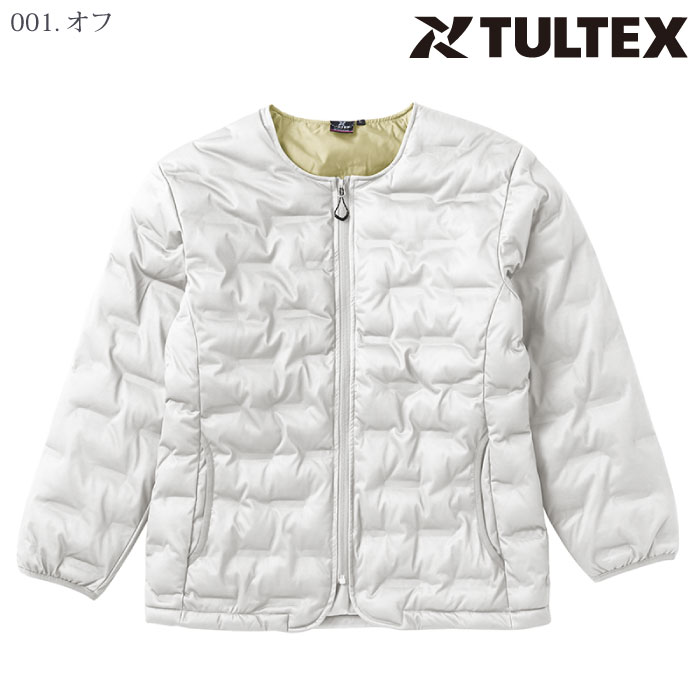 [TULTEX] 22580 圧着ニット中綿ノーカラージャケット (レディース)