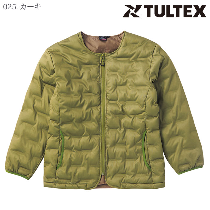 [TULTEX] 22580 圧着ニット中綿ノーカラージャケット (レディース)