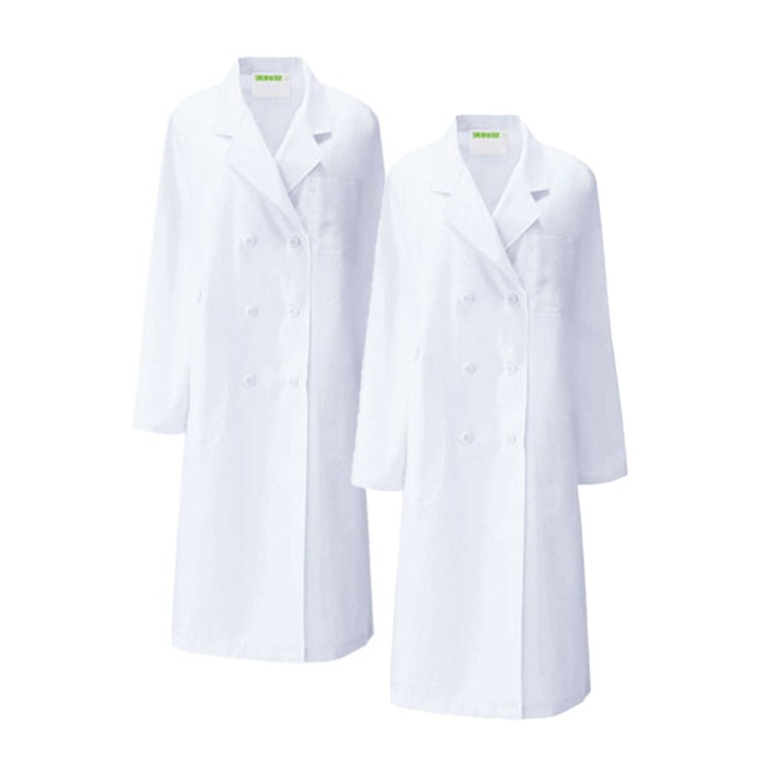 [KAZEN] 125-30 レディス診察衣W型長袖 2着セット