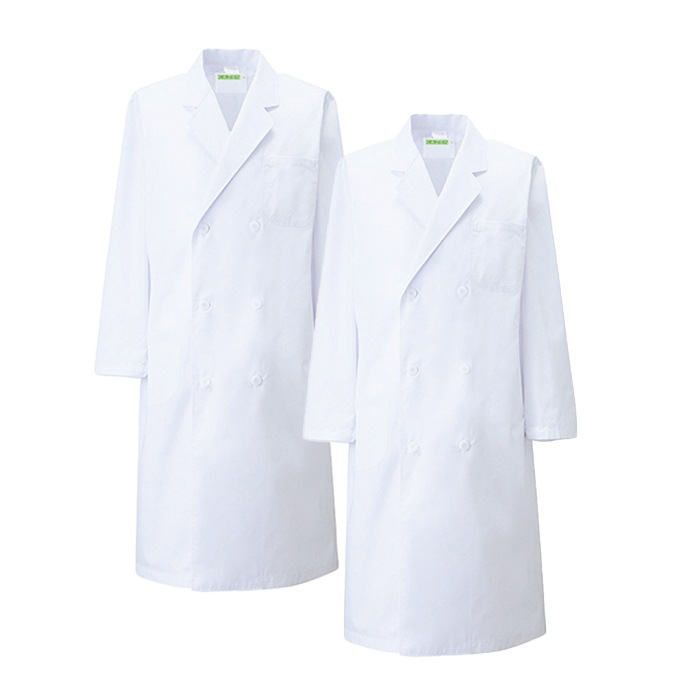 [KAZEN] 115-20 メンズ診察衣W型長袖 2着セット