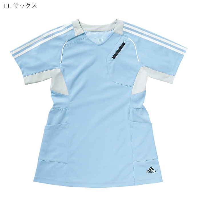 アディダス] SMS001 レディスチュニック丈スクラブ-医療白衣と介護