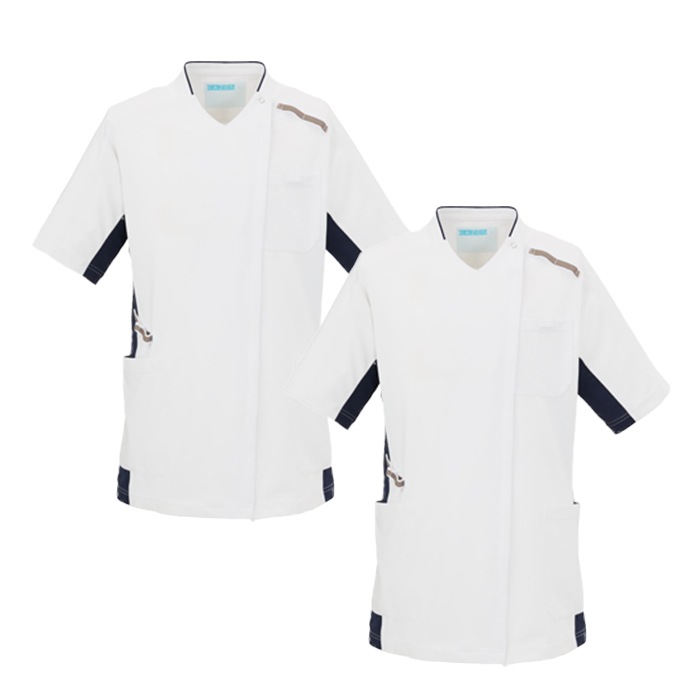 [KAZEN] 999 スクラブジャケット半袖(男女兼用)２枚セット