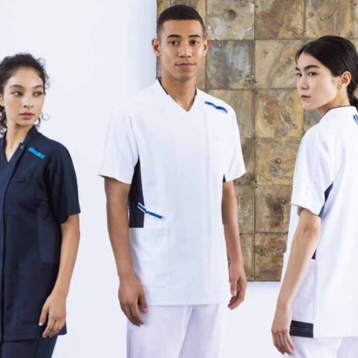 [KAZEN] 999 スクラブジャケット半袖(男女兼用)２枚セット