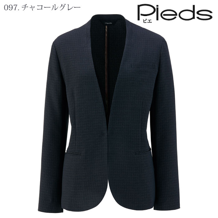 Pieds] 46020 レディースノーカラージャケットー医療白衣と介護