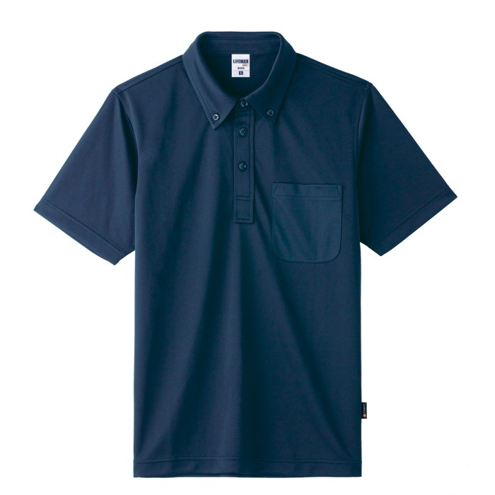 [LIFEMAX] MS3119 4.3オンスボタンダウンドライポロシャツ（ポリジン加工）