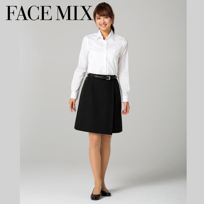 FACE MIX] FC3002L ラップキュロット-医療白衣と介護ユニフォームの