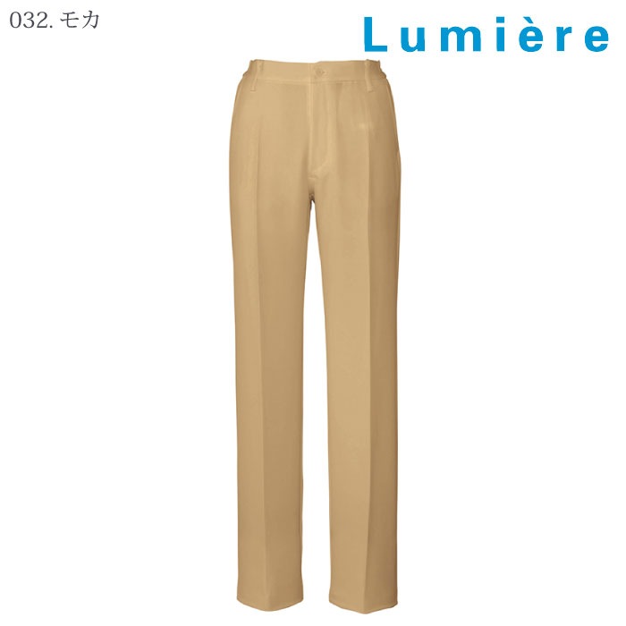 [Lumiere] 861366 レディース脇シャーリングパンツ（モカ）