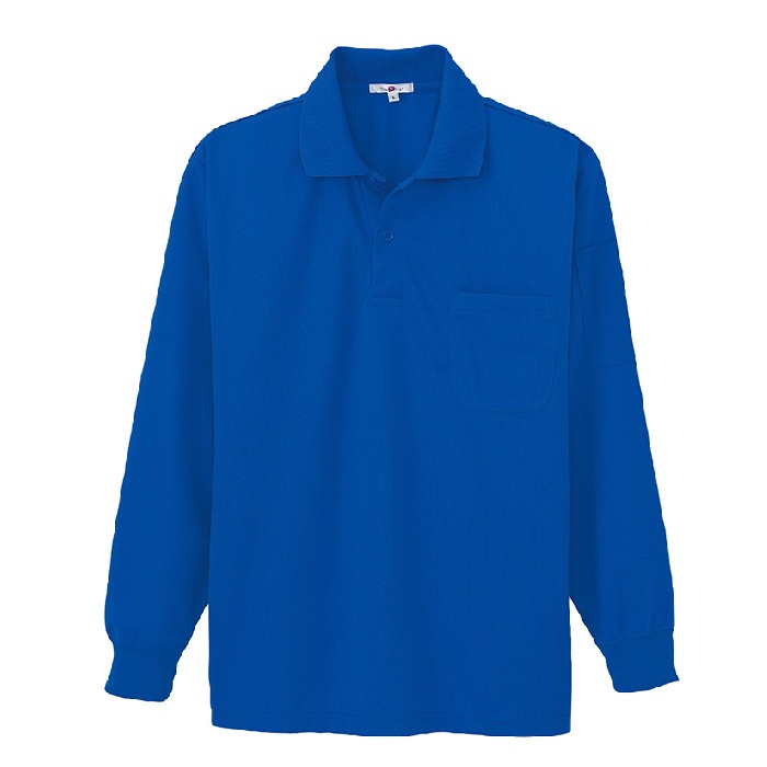 [アイトス] AZ-10600 吸汗速乾（クールコンフォート）ペン差し付長袖ポロシャツ（男女兼用）