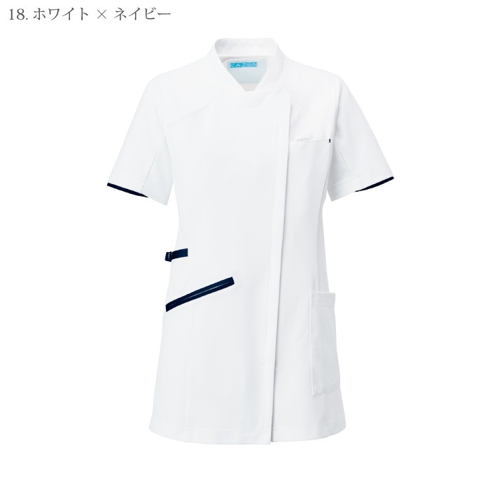 [KAZEN] 985 レディスチュニックジャケット半袖 2枚セット