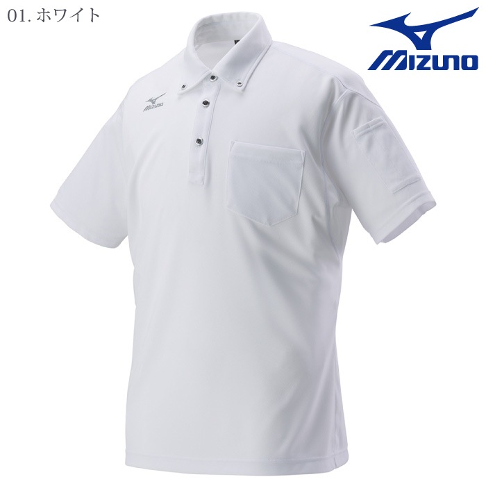 [ミズノ] C2JA8180 ワークボタンダウンポロシャツ〈半袖〉