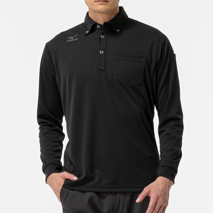 [ミズノ] C2JA8181 ワークボタンダウンポロシャツ〈長袖〉