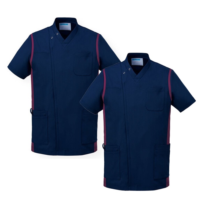 [KAZEN] 974 メンズスクラブ（前開き） 2枚セット