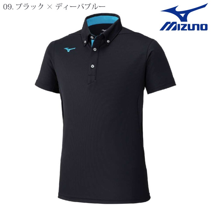 [ミズノ] 32MAC180 ボタンダウンポロシャツ