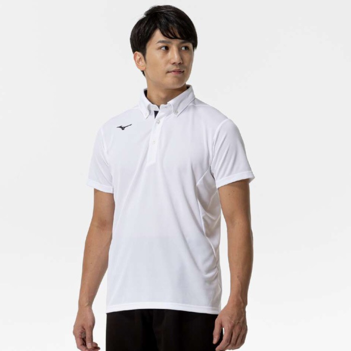 [ミズノ] 32MAC180 ボタンダウンポロシャツ