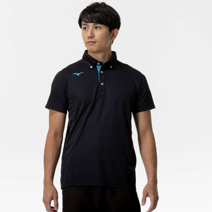 [ミズノ] 32MAC180 ボタンダウンポロシャツ