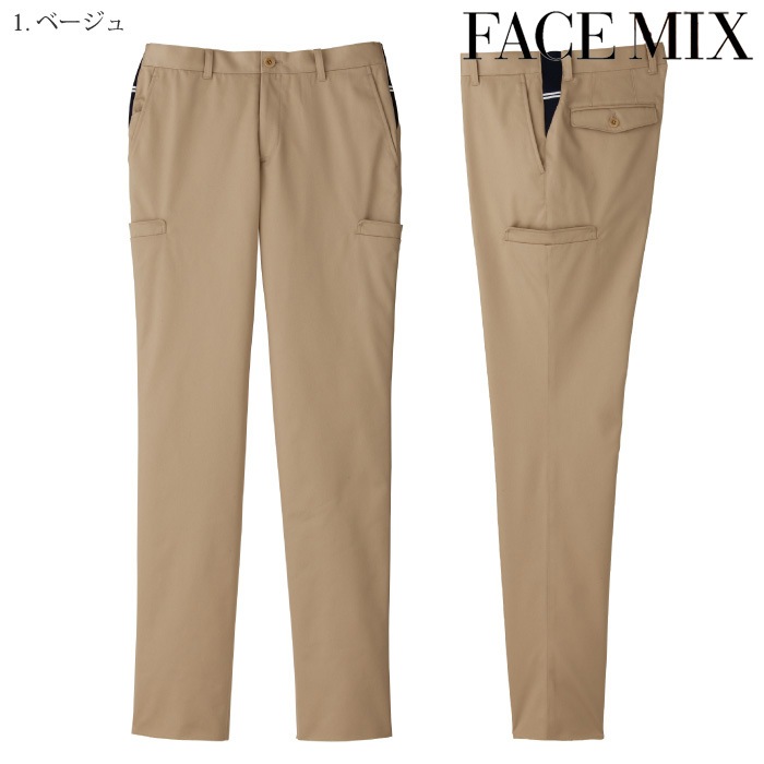 [FACE MIX] FP6006M メンズストレッチウエストリプパンツ