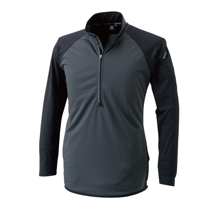 [TS Design] 4235 ラミネートロングスリーブジップシャツ