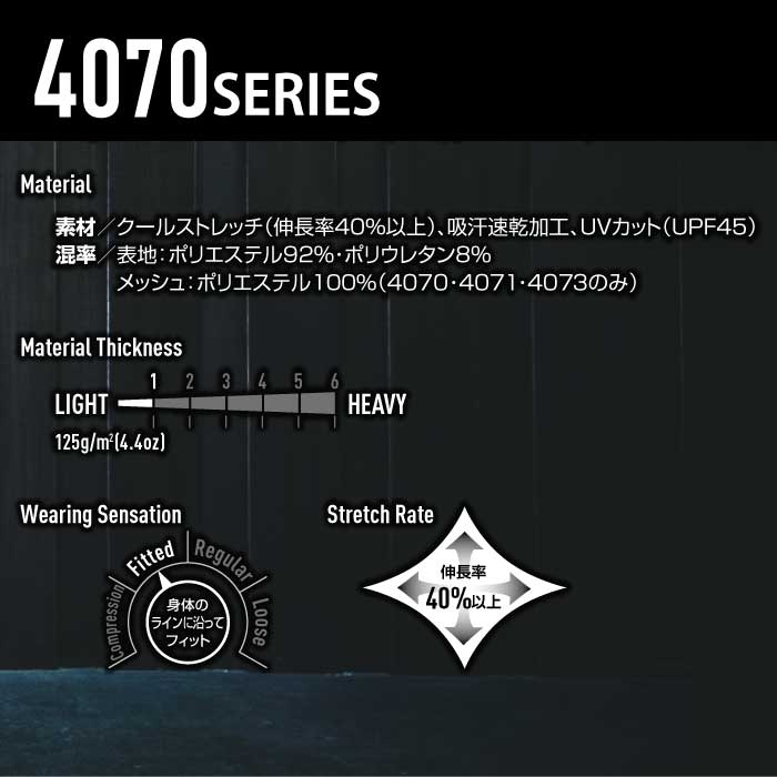 [バートル] 4071 半袖ドライフィット（ユニセックス）