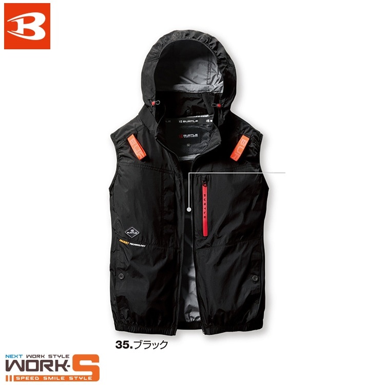BURTLE AC2084 ACベスト XL ブラック BURTLE バートルAC2084 ベスト S M L XL XXL 3XL 秋冬アイテム