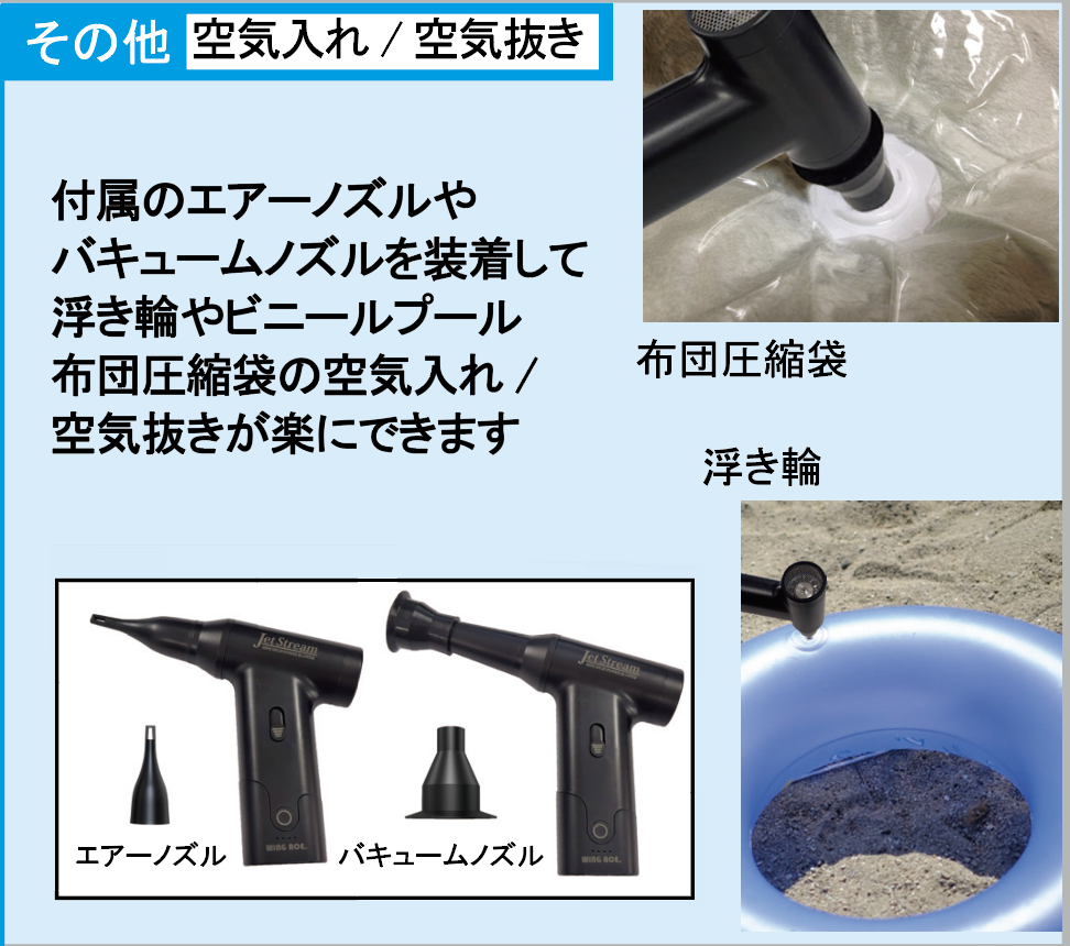 WING ACE 充電式ミニ強力エアブロワー ジェットストリーム JET-J02