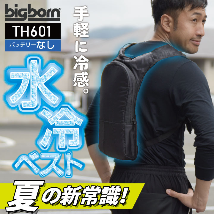 【特価12,800円→4,800円】水冷服 水冷ベスト ビッグボーン 薄型 軽量 静音 長時間冷却 速攻冷感 空調作業服の音が気になる 春夏 [モバイルバッテリーなし] bb-th601