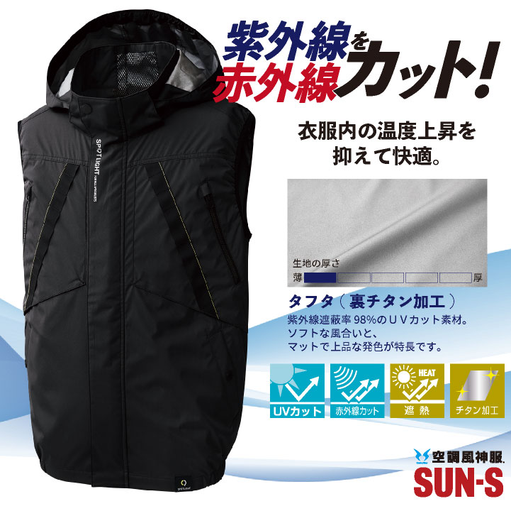 サンエス 空調風神服 フルセット 24V 春夏 ベスト グローバル
