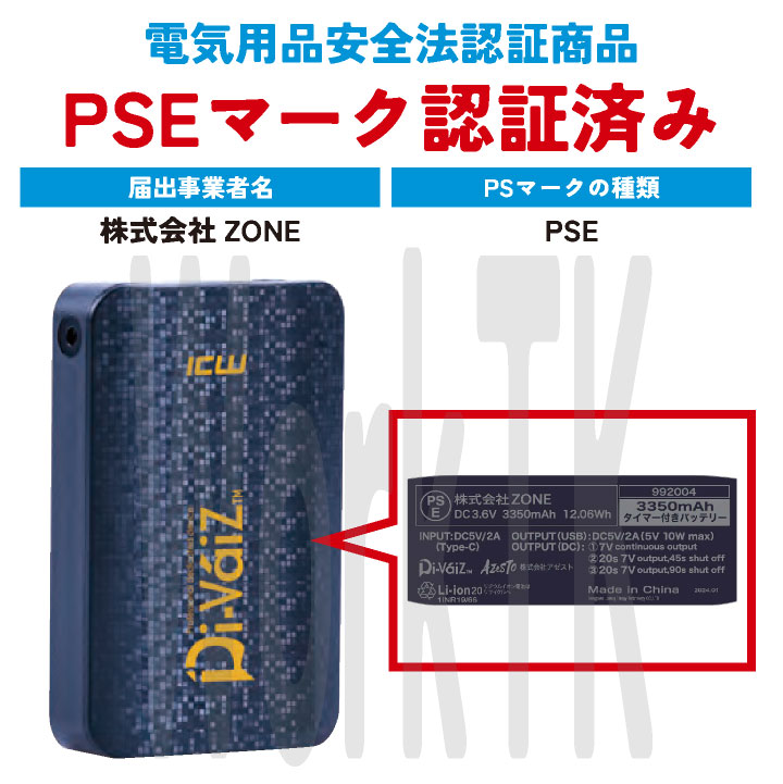 2025年新作] 中国産業 水冷服セット 春夏 電動ウェア メンズ