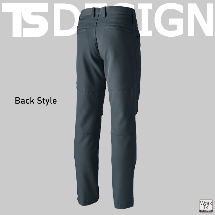 TS DESIGN ストレッチ 裏綿 メンズ パンツ 制電 JIS T8118規格適合 春夏 秋冬 スラックス 作業ズボン 作業服 作業着 工場 土木 建設業 製造業 運送業 物流 倉庫 整備 点検 清掃 ビルメン 制服 男性 藤和 tw-8112