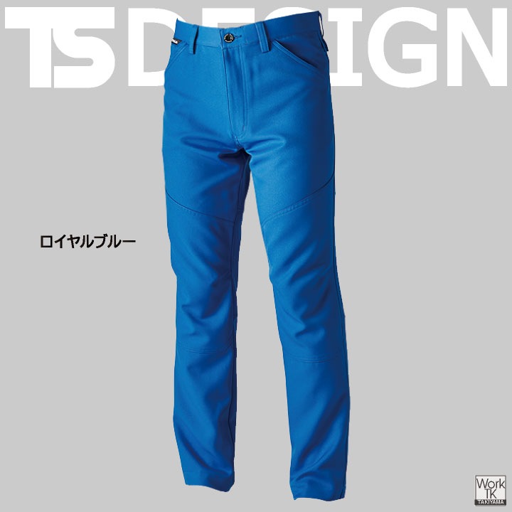 TS DESIGN ストレッチ 裏綿 メンズ パンツ 制電 JIS T8118規格適合 春夏 秋冬 スラックス 作業ズボン 作業服 作業着 工場 土木 建設業 製造業 運送業 物流 倉庫 整備 点検 清掃 ビルメン 制服 男性 藤和 tw-8112