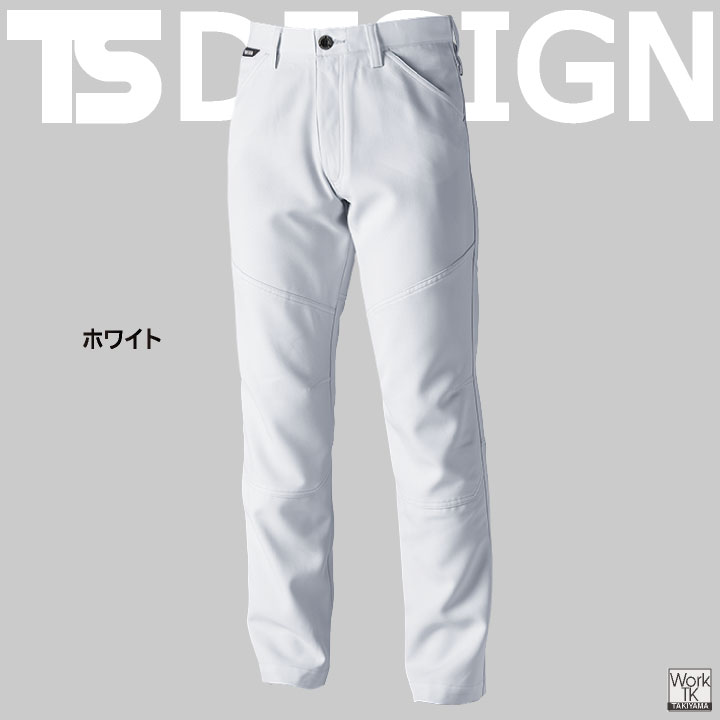 TS DESIGN ストレッチ 裏綿 メンズ パンツ 制電 JIS T8118規格適合 春夏 秋冬 スラックス 作業ズボン 作業服 作業着 工場 土木 建設業 製造業 運送業 物流 倉庫 整備 点検 清掃 ビルメン 制服 男性 藤和 tw-8112