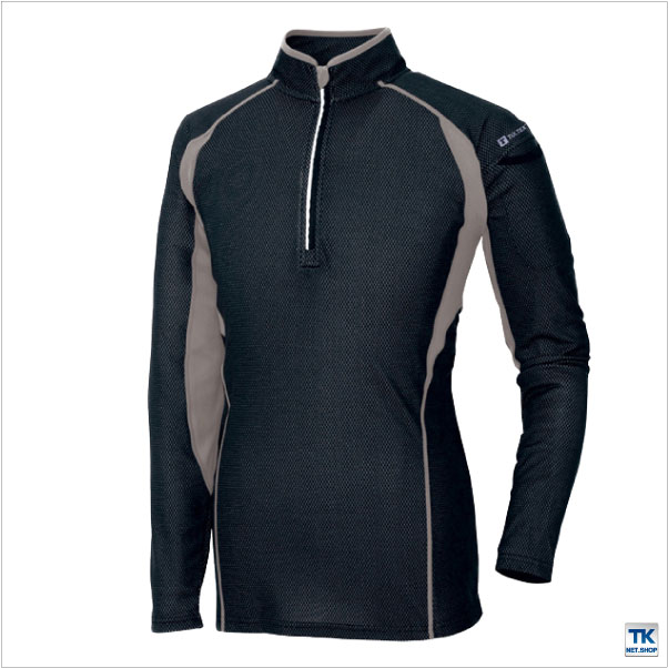 長袖ハーフジップシャツ TULTEX 接触冷感 吸汗速乾 アイトス 長袖